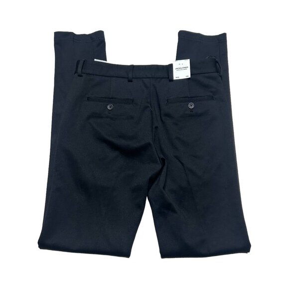 Jack & Jones Pants Mens 30 X 34 Black Slim Fit Stretch Flat Front Casual Work - Picture 3 of 9